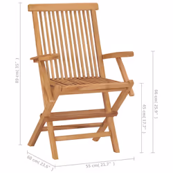 VidaXL 3072888 outdoor chair Terrace Teak - Additional view 7