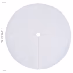 vidaXL Christmas Tree Skirt White 90 cm Faux Christmas Tree Base Decoration - Additional view 5