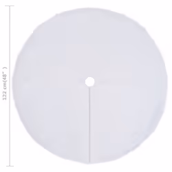 vidaXL Christmas Tree Skirt White 122 cm Faux Christmas Tree Base Decoration - Additional view 5