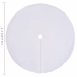 vidaXL Christmas Tree Skirt White 150 cm Faux Christmas Tree Base Decoration - Additional view 5