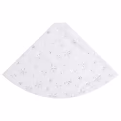 vidaXL Luxury Christmas Tree Skirt White 90 cm Faux Christmas Tree Base Mat