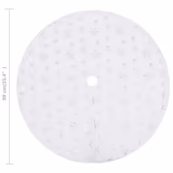 vidaXL Luxury Christmas Tree Skirt White 90 cm Faux Christmas Tree Base Mat - Additional view 5