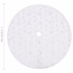 vidaXL Luxury Christmas Tree Skirt White 150 cm Faux Christmas Tree Base Mat - Additional view 5