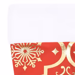 vidaXL Luxury Christmas Tree Skirt with Sock Red Fabric Xmas Tree Base Mat - Additional view 4
