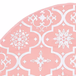 vidaXL Luxury Christmas Tree Skirt with Sock Pink Fabric Xmas Tree Base Mat - Additional view 5