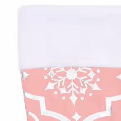vidaXL Luxury Christmas Tree Skirt with Sock Pink Fabric Xmas Tree Base Mat - Additional view 6