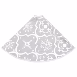 vidaXL Luxury Christmas Tree Skirt with Sock Fabric Multi Colours Multi Sizes - white, 90 cm - Additional view 4