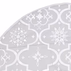 vidaXL Luxury Christmas Tree Skirt with Sock Fabric Multi Colours Multi Sizes - white, 90 cm - Additional view 5