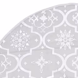 vidaXL Luxury Christmas Tree Skirt with Sock Fabric Multi Colours Multi Sizes - white, 150 cm - Additional view 5