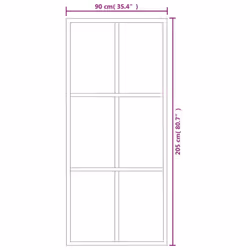 vidaXL Sliding Door Barn Door Sliding Door Panel ESG Glass and Aluminium Black - Additional view 5
