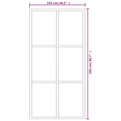 vidaXL Sliding Door Barn Door Sliding Door Panel ESG Glass and Aluminium Black - Additional view 3