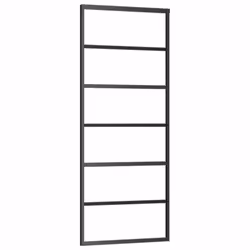 vidaXL Sliding Door Barn Door Sliding Door Panel ESG Glass and Aluminium Black