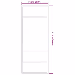 vidaXL Sliding Door Barn Door Sliding Door Panel ESG Glass and Aluminium Black - Additional view 5