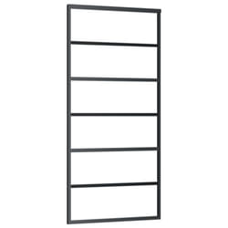 vidaXL Sliding Door Barn Door Sliding Door Panel ESG Glass and Aluminium Black