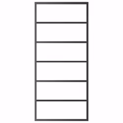 vidaXL Sliding Door Barn Door Sliding Door Panel ESG Glass and Aluminium Black