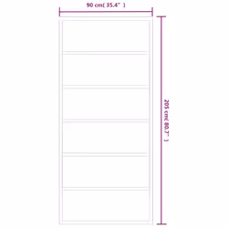 vidaXL Sliding Door Barn Door Sliding Door Panel ESG Glass and Aluminium Black