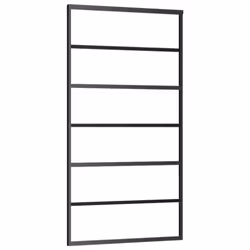 vidaXL Sliding Door Barn Door Sliding Door Panel ESG Glass and Aluminium Black
