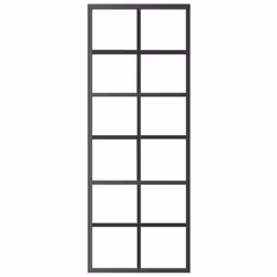 vidaXL Sliding Door Barn Door Sliding Door Panel ESG Glass and Aluminium Black - Additional view 2