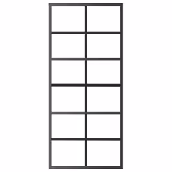 vidaXL Sliding Door Barn Door Sliding Door Panel ESG Glass and Aluminium Black