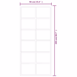 vidaXL Sliding Door Barn Door Sliding Door Panel ESG Glass and Aluminium Black