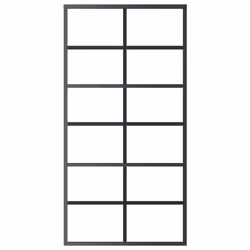 vidaXL Sliding Door Barn Door Sliding Door Panel ESG Glass and Aluminium Black