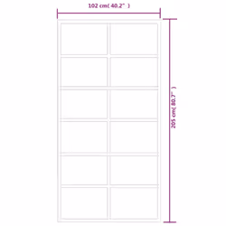 vidaXL Sliding Door Barn Door Sliding Door Panel ESG Glass and Aluminium Black - Additional view 5