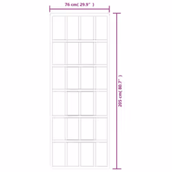 vidaXL Sliding Door Barn Door Sliding Door Panel ESG Glass and Aluminium Black