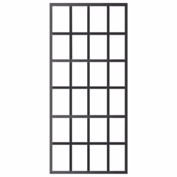 vidaXL Sliding Door Barn Door Sliding Door Panel ESG Glass and Aluminium Black