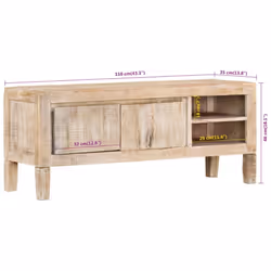 vidaXL TV Cabinet TV Unit Entertainment Centre Media TV Stand Solid Wood Mango