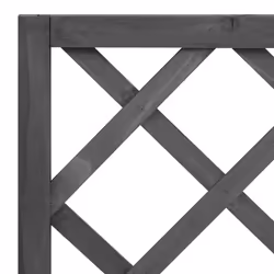 vidaXL Solid Firwood Garden Trellis Planter Black Patio Flower Box Raised Bed - Additional view 4