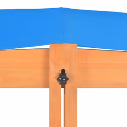 vidaXL Firwood Sandbox with Adjustable Roof Outdoor Wooden Playhouse Sandpit - Additional view 7