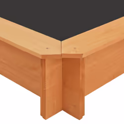 vidaXL Firwood Sandbox with Adjustable Roof Outdoor Wooden Playhouse Sandpit - Additional view 8