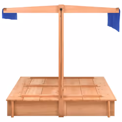 vidaXL Firwood Sandbox with Roof Patio Kids Children Sandpit Garden Playhouse - Additional view 2