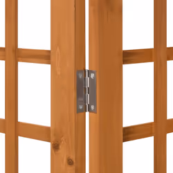 vidaXL Solid Fir Wood 3-Panel Room Divider/Trellis Wooden Patio Privacy Screen - Additional view 4