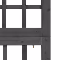 vidaXL Solid Fir Wood 5-Panel Room Divider/Trellis Black Patio Privacy Screen - Additional view 4
