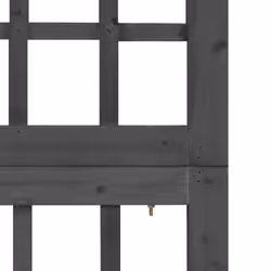vidaXL Solid Fir Wood 6-Panel Room Divider/Trellis Black Patio Privacy Screen - Additional view 4