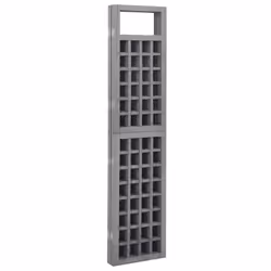 vidaXL Solid Fir Wood 3-Panel Room Divider/Trellis Grey Patio Privacy Screen