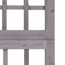 vidaXL Solid Fir Wood 3-Panel Room Divider/Trellis Grey Patio Privacy Screen - Additional view 4