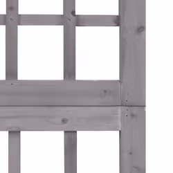 vidaXL Solid Fir Wood 4-Panel Room Divider/Trellis Grey Patio Privacy Screen - Additional view 4