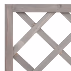 vidaXL Solid Firwood Garden Trellis Planter Grey Outdoor Flower Box Raised Bed - Additional view 4