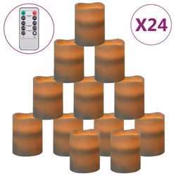 vidaXL 24x Flameless LED Candles with Remote Control Warm White Party Candle - Additional view 9