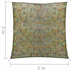 vidaXL Camouflage Netting with Storage Hunting Cover Shooting Hunting Shelter - green, 500 x 500 cm