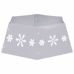 vidaXL Christmas Tree Skirt Tree Xmas Ornament Base Cover Silver&White/Red - silver and white - Additional view 4