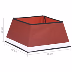 vidaXL Christmas Tree Skirt Red & White Tree Ornament Decoration Base Cover - Additional view 5
