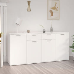 vidaXL Sideboard White Engineered Wood Storage Cupboard Indoor Furniture Set