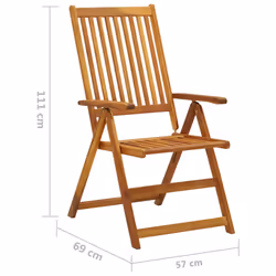 VidaXL 3075053 outdoor chair Terrace Acacia wood - Additional view 5