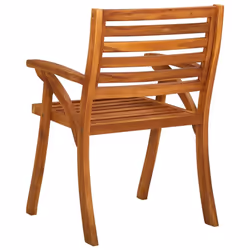 vidaXL6x Solid Acacia Wood Garden Chairs Outdoor Seating Dining Armchairs - Additional view 4