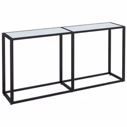 vidaXL Console Table White Marble Tempered Glass Home End Hall Porch Table