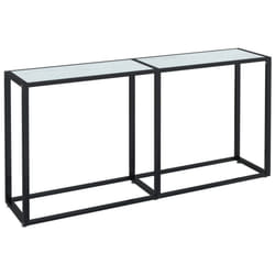 vidaXL Console Table White Marble Tempered Glass Home End Hall Porch Table