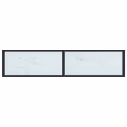 vidaXL Console Table White Marble Tempered Glass Home End Hall Porch Table - Additional view 4